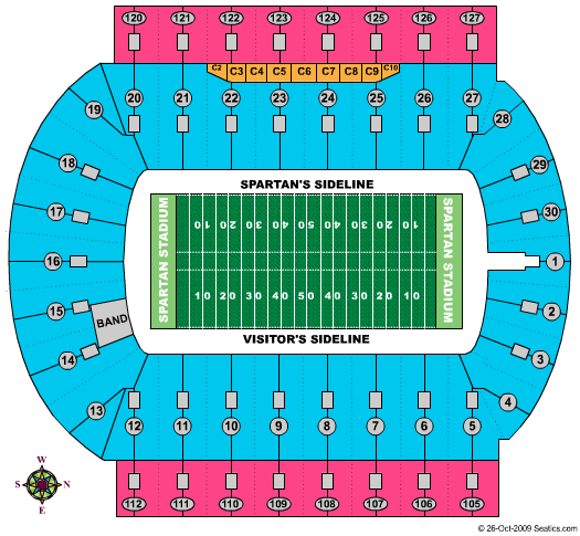 Spartan Stadium Detailed Seating Chart | Two Birds Home